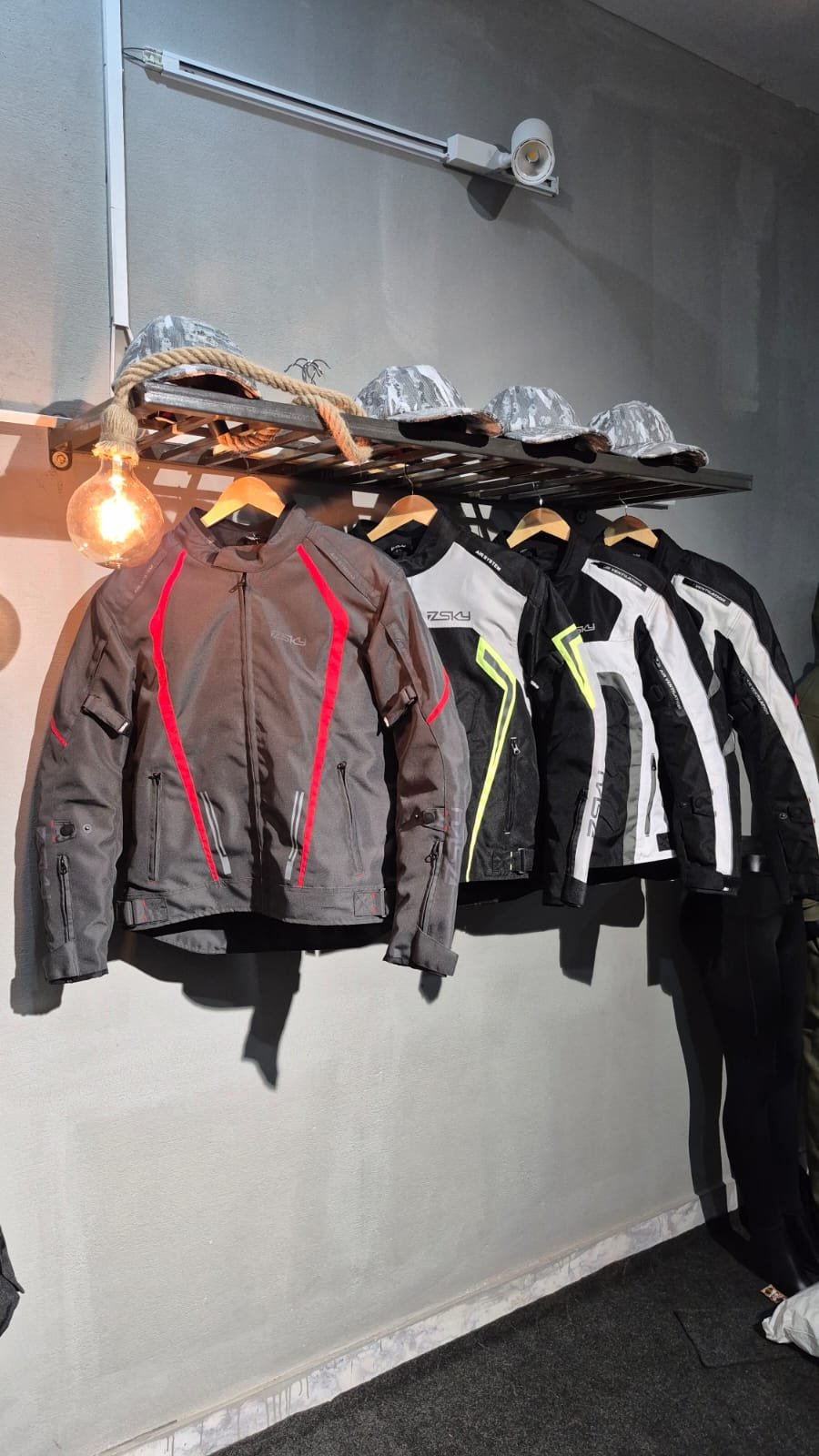 Outerwear on rail
