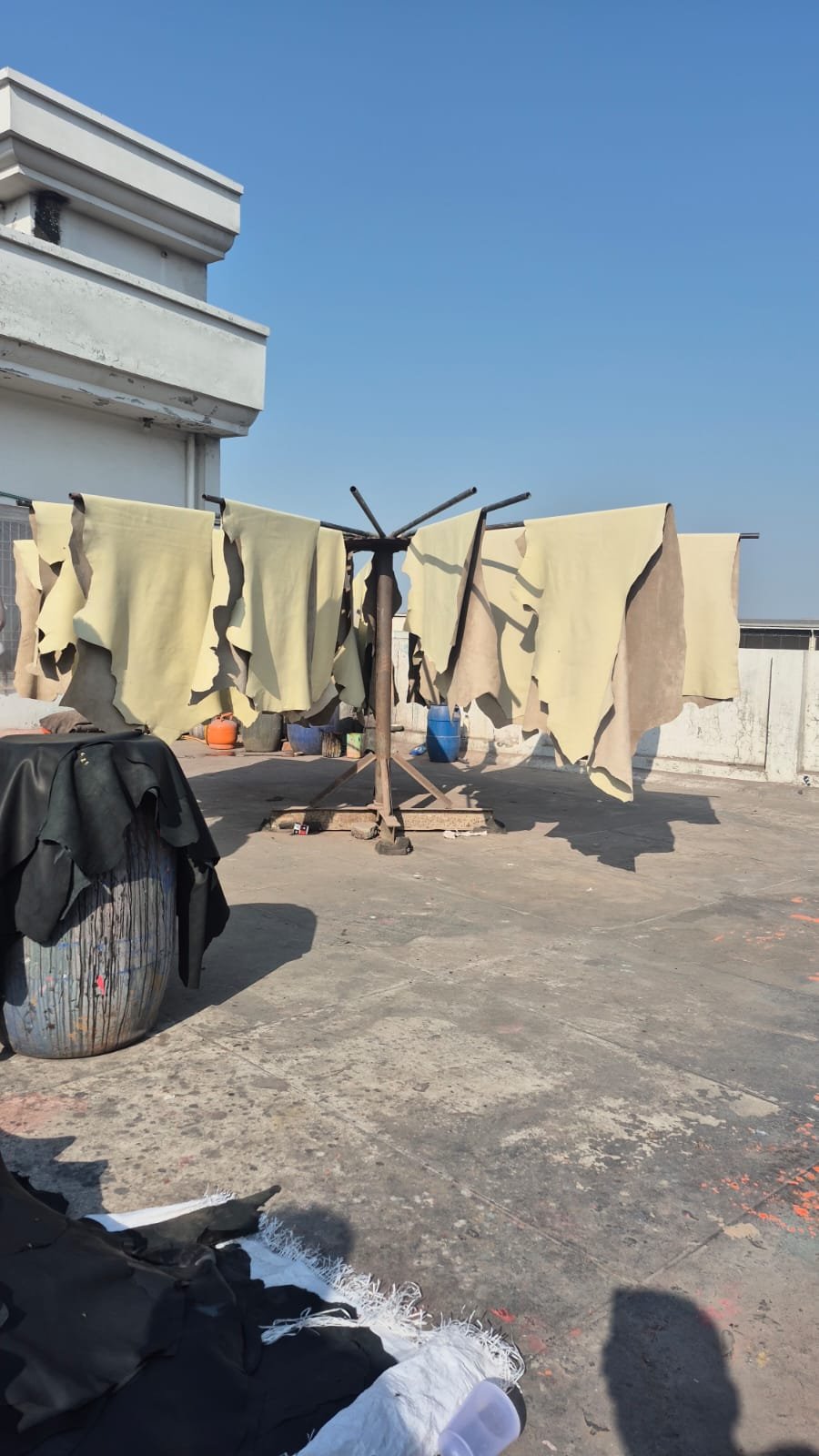 Garments drying outside